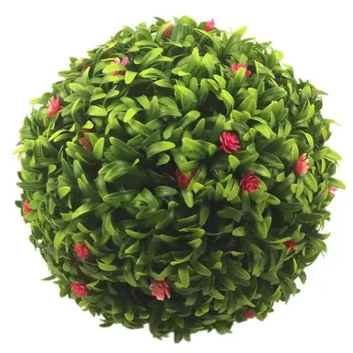 塑料花塑胶草仿真花球草球摆设装饰花假花菊花加小花挂饰仿真草球