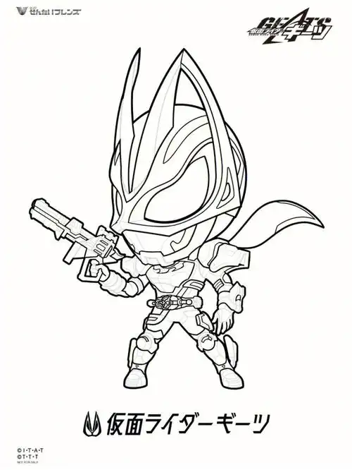 小伙伴们可以自行保存官方的填色画90然后打印填色游玩#假面骑士