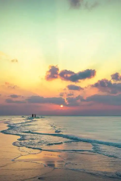 唯美风景 海洋 沙滩 自然风景 iphone手机壁纸 唯美壁纸 锁屏