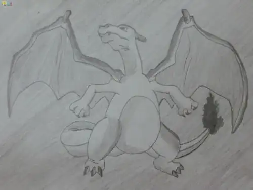 x喷火龙简笔画 简笔画图片大全-蒲城教育难