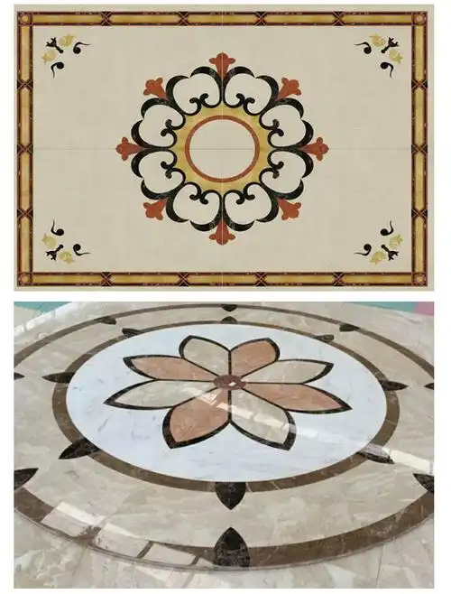 天然大理石水刀拼花地板砖可定制大理石拼花背景墙装饰建材