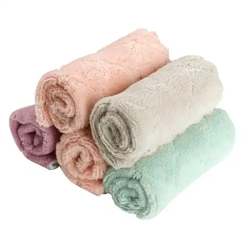 洗碗不沾懒人纤维纯色毛纯色不掉神器吸水布家用抹布