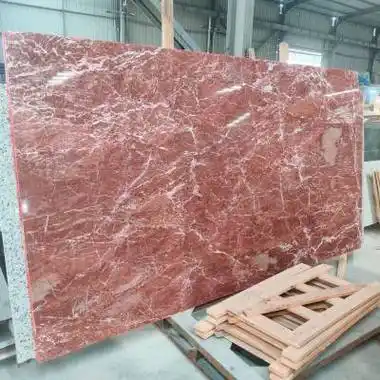 工厂生产加工天然中国红紫罗红大理石板材红色石材大板规格工程板