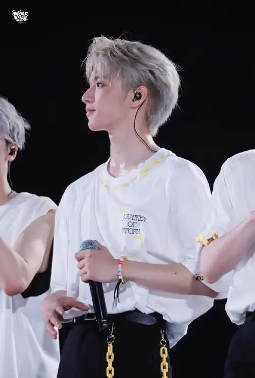 提到银发当然少不了演唱会专门把发色染成应援色的刘耀文银色太好看啦